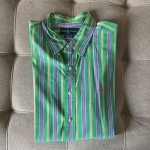 Ralph Lauren button down shirt Men's XXL stripes